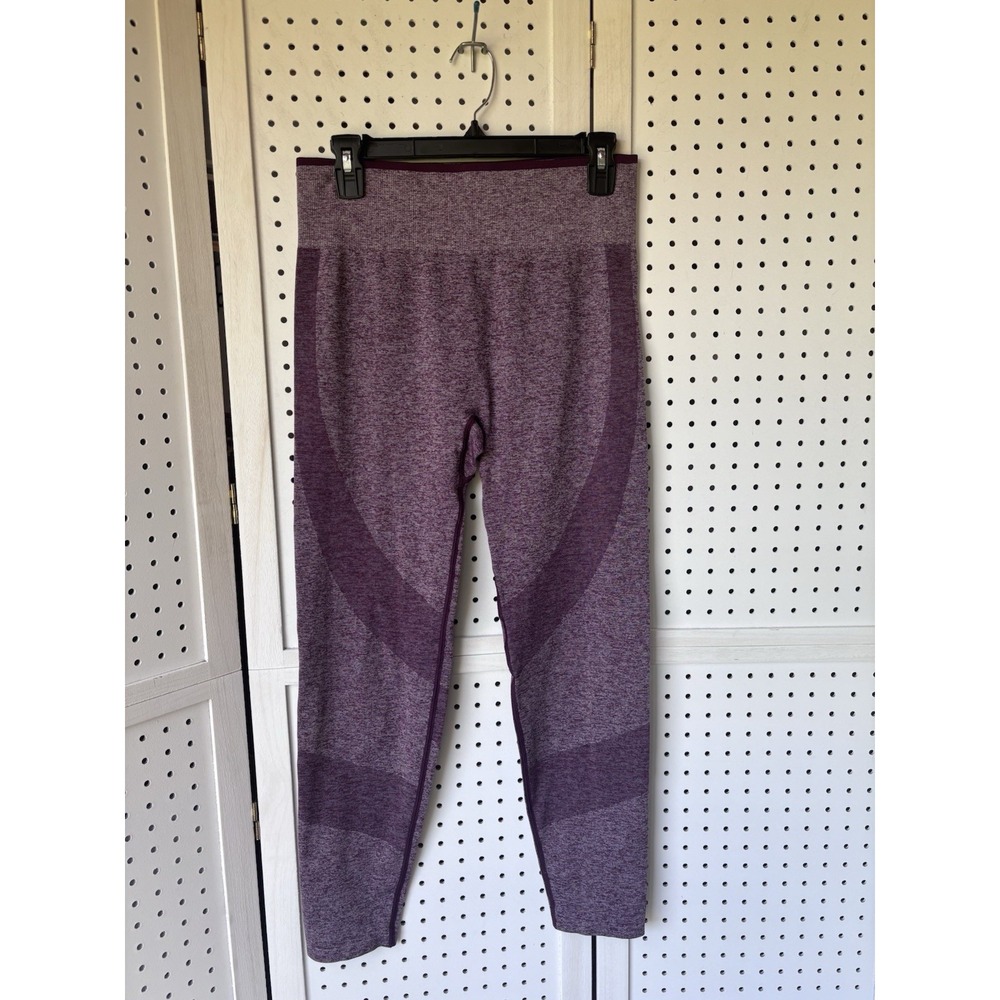 PINK Victoria's Secret Seamless Leggings Women's Lg Burgundy Stretch Ankle